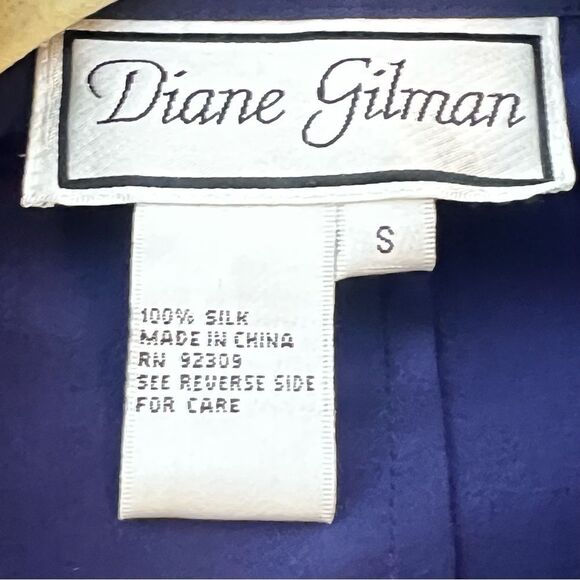 Diane Gilman Silk Nautical Print Tunic Blouse - Picture 4 of 5